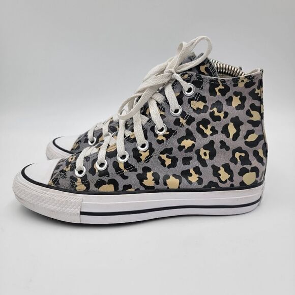 Converse Chuck Taylor Leopard Print Shoes Hi Top Shoes Sneakers 568200F size 6 - Picture 1 of 12